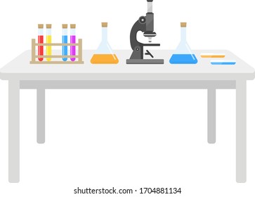 Illustration of a laboratory bench.