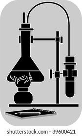 Illustration of laboratory equipments	