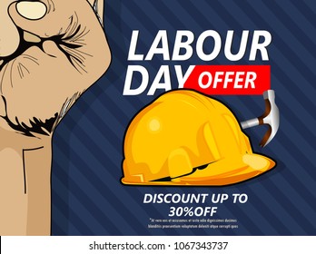  illustration of Labour Day background.