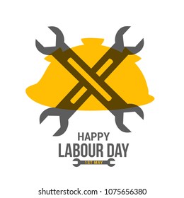 Illustration Of Labour Day Poster Or Banner Template Background.