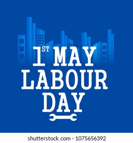 Illustration Of Labour Day Poster Or Banner Template Background.