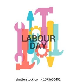 Illustration Of Labour Day Poster Or Banner Template Background.