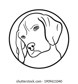 Illustration labrador Dog confused angry