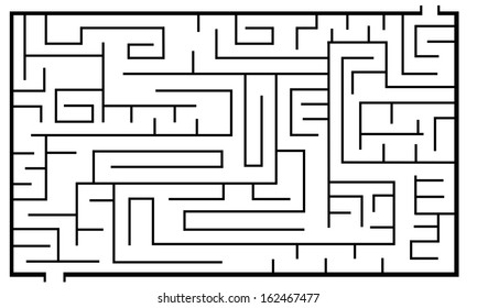 illustration of a labyrinth isolated on white