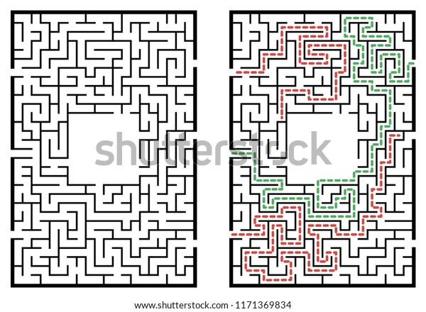 Illustration Labyrinth Maze Conundrum Kids Baby Stock Vector