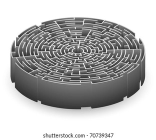 Ilustración del laberinto sobre un fondo blanco. Vector.