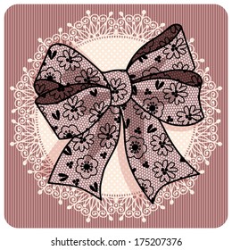 Illustration with a lace bow.