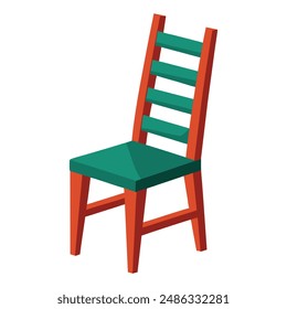 Illustration of Ladderback Chair Isolated