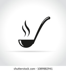 Illustration of ladle icon on white background