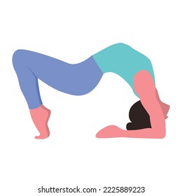 ilustración de una señora haciendo yoga