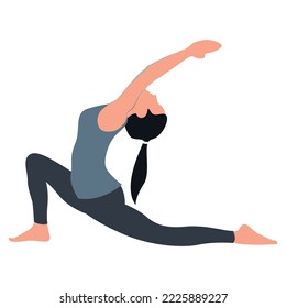 illustration of a lady doing yoga