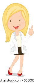 Illustration of A Lady on white background