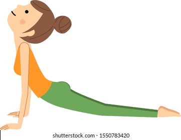 An illustration of the lady who does yoga.