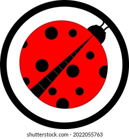 An Illustration Of Ladybird Logo Suitable For Insect Or Poison Industry