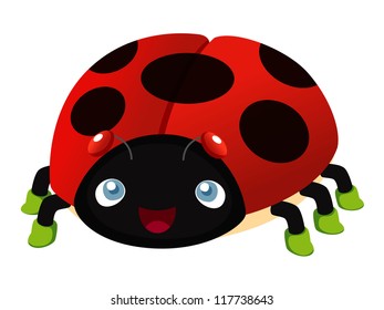 illustration of Ladybug cartoon