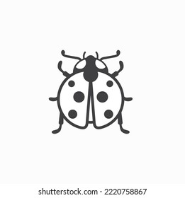 ilustración de ladybug, insectos, arte vectorial.