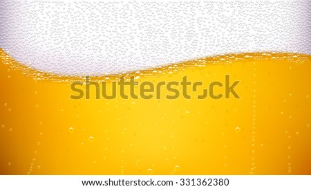 illustration of lager background with wave of bubbles