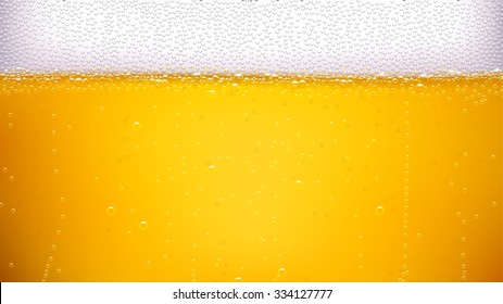 illustration of lager beer background with a lot of bubbles