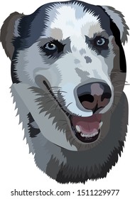 Illustration of Laika. Vector, EPS10