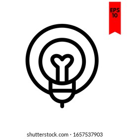 ilustración del icono plano de la lámpara