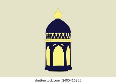 illustration of lamp in the morning