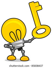 illustration of lamp robot