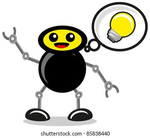 illustration of lamp robot