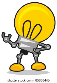 illustration of lamp robot