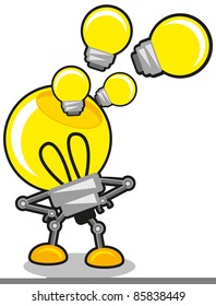 illustration of lamp robot
