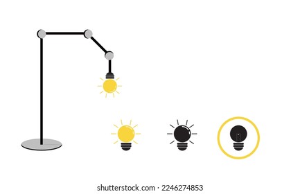 illustration of a lamp and a room lamp handle