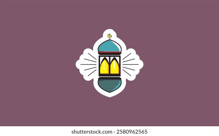 Illustration of the lamp is suitable for the theme of Ramadan