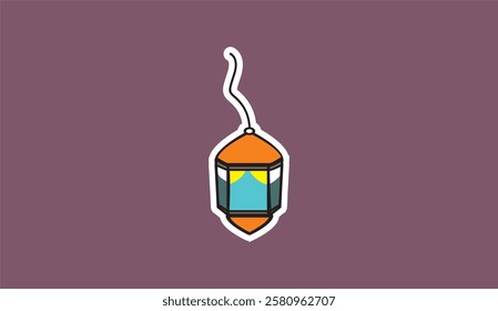 Illustration of the lamp is suitable for the theme of Ramadan