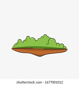 illustration of land or island style cartoon on a white background