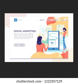 illustration for landing page digital marketing