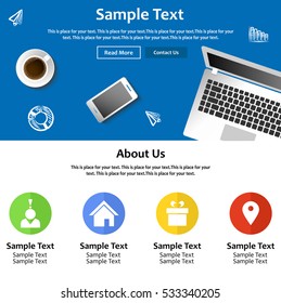the illustration - landing page - on the theme of business.