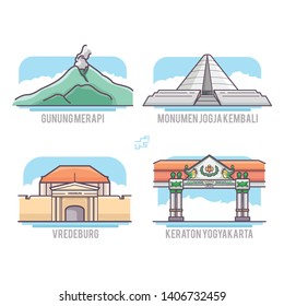 Yogyakarta Landscape Stock Vectors Images Vector Art