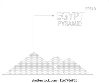 Illustration landmarks, tourist attractions of the country Egypt.