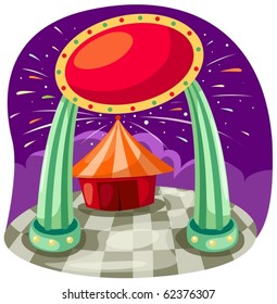 illustration of landscape amusement