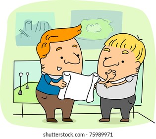 Illustration of a Landscape Architect at Work