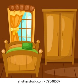 illustration of landscape bedroom