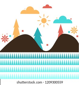 illustration landscape design vector eps 10