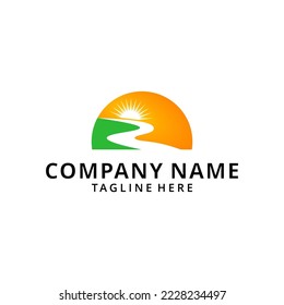 illustration  Landscape logo design vector template