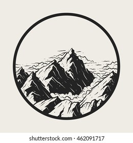 Illustration landscape mountains