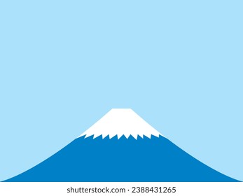 Illustration of a landscape with Mt. Fuji