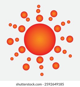illustration landscape sun circle background