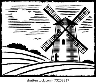 オランダ 風車 のイラスト素材 画像 ベクター画像 Shutterstock
