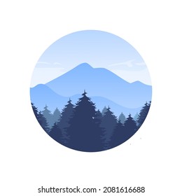 ilustración del paisaje en invierno