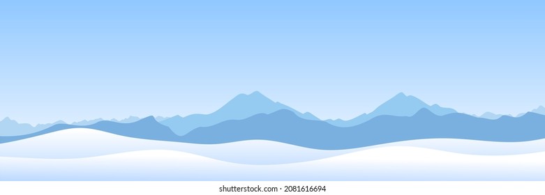 illustration of landscape in winter