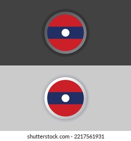 Illustration of Laos flag Template