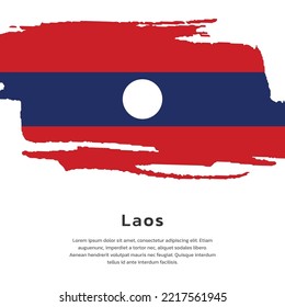 Ilustración de la plantilla de bandera de Laos
